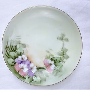 Vintage Austrian Hand-painted Pansy Plate